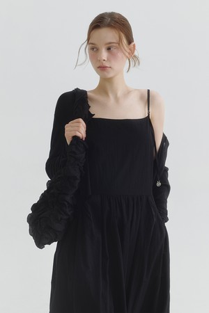 맨디 셔링 드레스-가디건 셋업