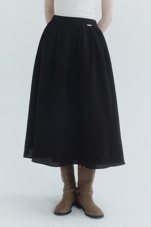 에밋 스트라이프 플리츠 스커트