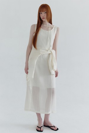 비아 스트라이프 드레스-셔츠 셋업