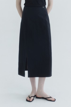 그라니아 나일론 롱 스커트