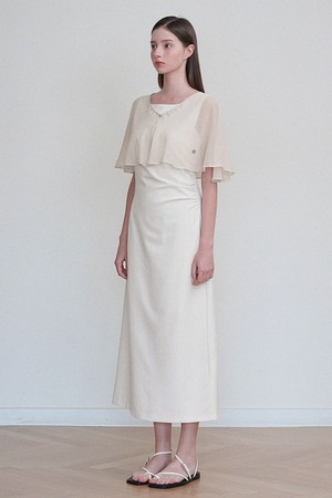 엘로디 뷔스티에 드레스-케이프 셋업