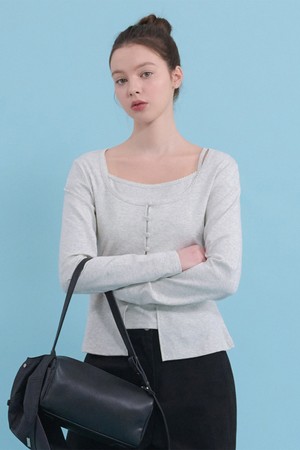 오웬 버튼 가디건-슬리브리스 셋업-long.ver