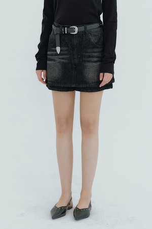 아벨 데님 미니 스커트 쇼츠