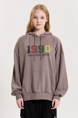 90`S OVER HOODIE_BROWN