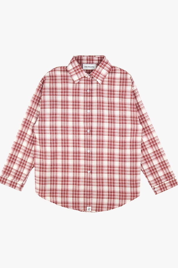 PINKPINEAPPLE - 셔츠 - COOL CHECK SHIRT_RED