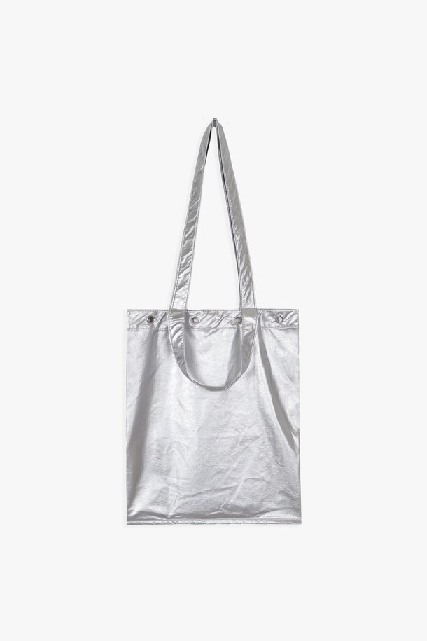 PINKPINEAPPLE - 숄더백 - EYELET SHOPPER BAG_SILVER