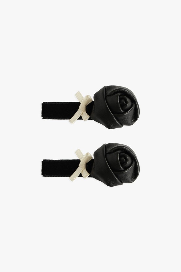 PINKPINEAPPLE - 헤어 ACC - [2EA 1SET] VELVET CORSAGE PIN SET_BLACK