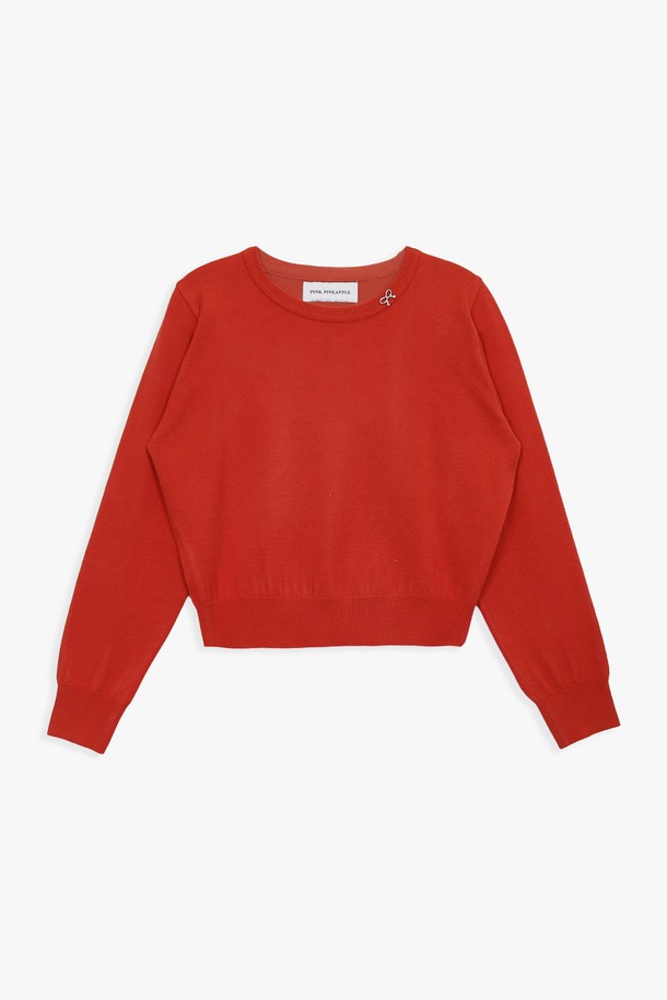 PINKPINEAPPLE - 스웨터 - STANDARD ROUND KNIT_RED