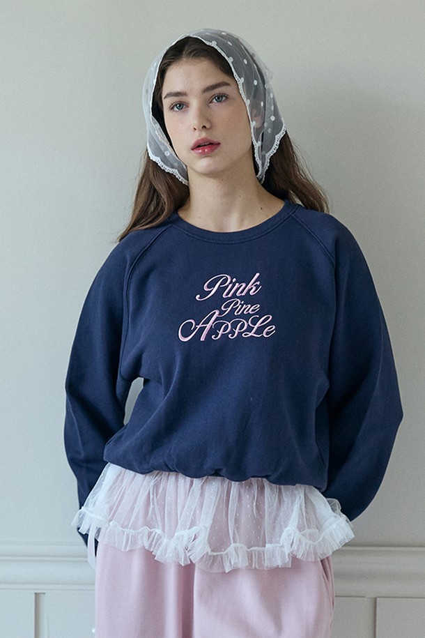 PINKPINEAPPLE - 스웻셔츠 - TWENTY`S DIARY SWEATSHIRT_NAVY