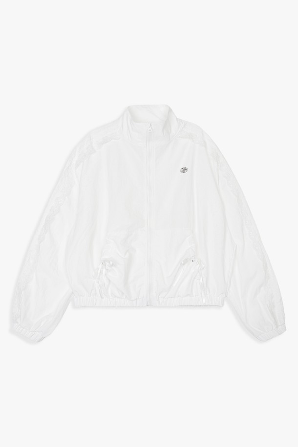 PINKPINEAPPLE - 자켓 - LACE TRACK WIND BREAKER_WHITE