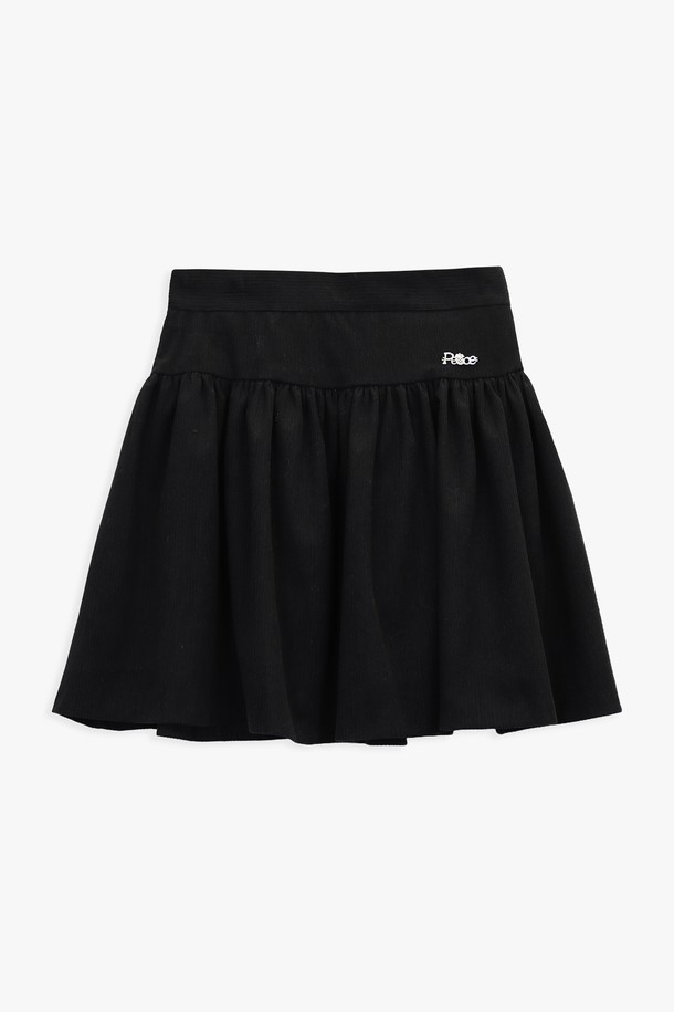 PINKPINEAPPLE - 미니스커트 - CORDUROY FLARED SKIRT_BLACK