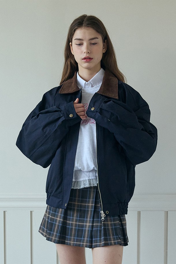 PINKPINEAPPLE - 자켓 - FARMY COTTON BOMBER JACKET_NAVY