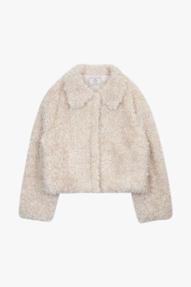 PINKPINEAPPLE - 자켓 - WINTER GLOW FUR JACKET_IVORY