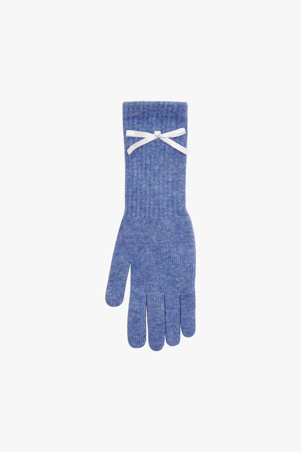 PINKPINEAPPLE - 장갑 - SATIN RIBBON GLOVES_BLUE