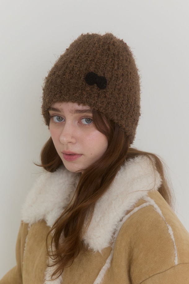 PINKPINEAPPLE - 모자 - FROST WINTER BEANIE_BROWN