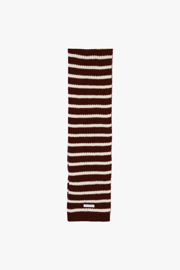 PINKPINEAPPLE - 스카프/머플러 - SNUGGY STRIPE MUFFLER_BROWN