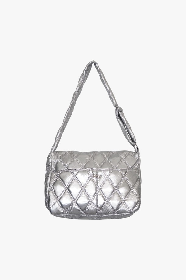 PINKPINEAPPLE - 토트백 - SNOWBLOOM QUILTED BAG_SILVER