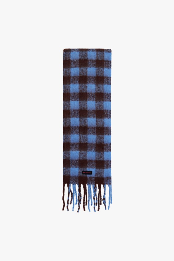 PINKPINEAPPLE - 스카프/머플러 - WINTER BREEZE CHECK MUFFLER_BLUE