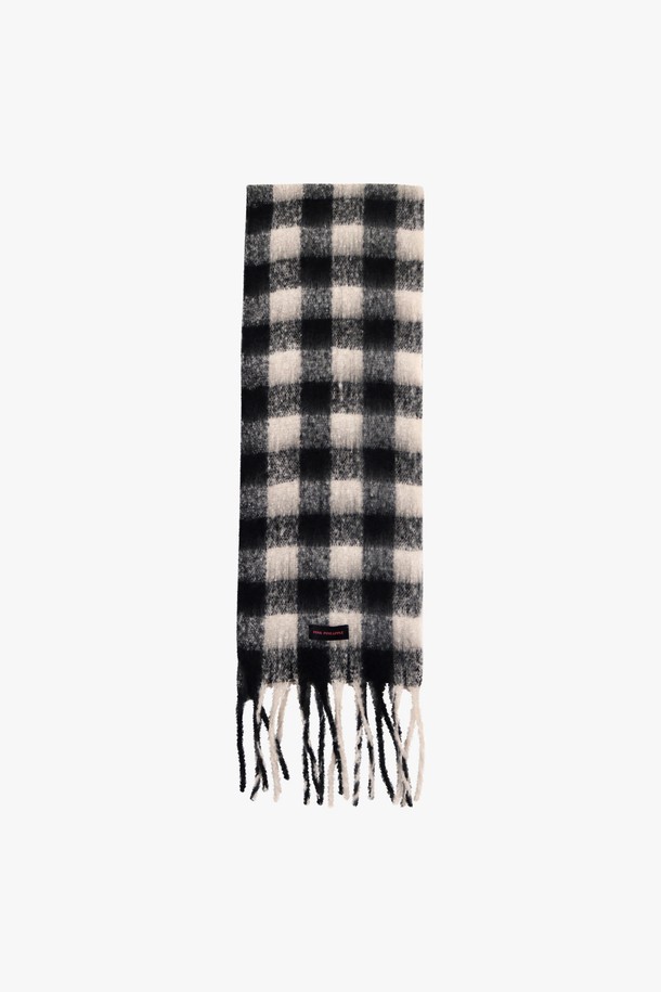 PINKPINEAPPLE - 스카프/머플러 - WINTER BREEZE CHECK MUFFLER_BLACK