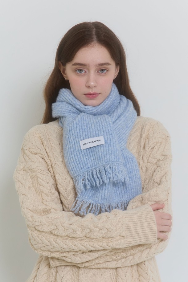 PINKPINEAPPLE - 스카프/머플러 - FAIRY TASSEL MUFFLER_SKY BLUE