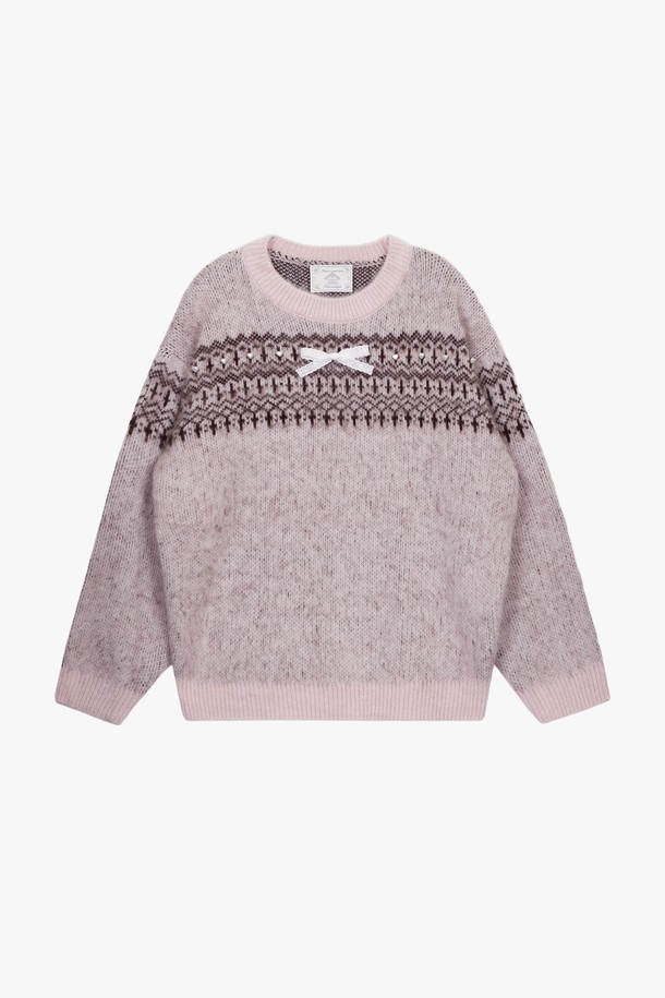 PINKPINEAPPLE - 스웨터 - SNOWY SOFT LOVELY SWEATER_PINK