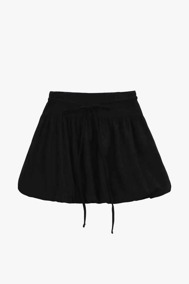 PINKPINEAPPLE - 미니스커트 - SWEET CORDUROY PUMPKIN SKIRT_BLACK