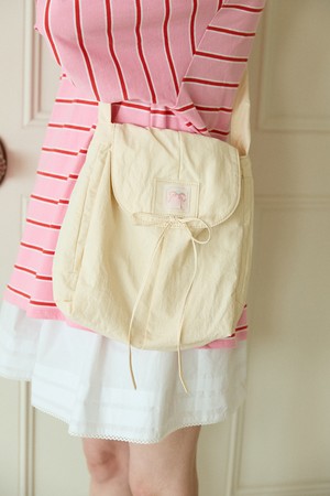 RIBBON PINEAPPLE CROSS BAG_IVORY