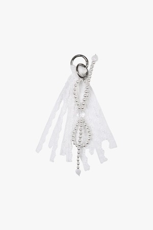 RIBBON & LACE KEYRING_IVORY