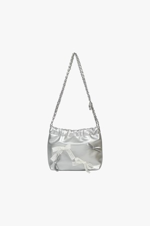 RIBBON BUNDLE CHAIN BAG_SILVER