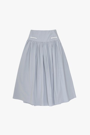 TIDY FLARE LONG SKIRT_SKY BLUE