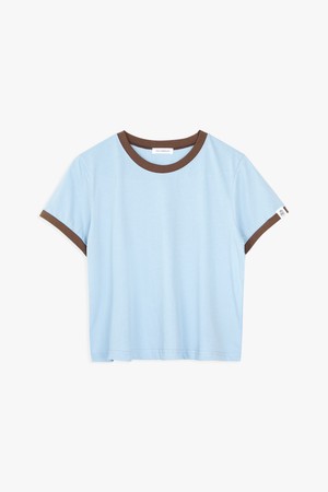 VINTAGE COLORED RINGER TEE_SKY BLUE