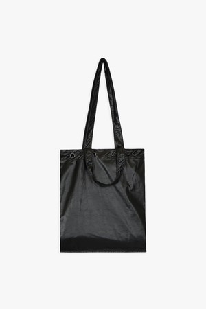 EYELET SHOPPER BAG_BLACK