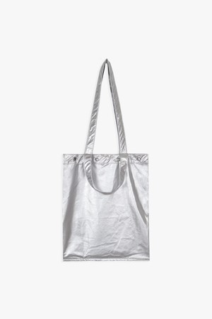 EYELET SHOPPER BAG_SILVER