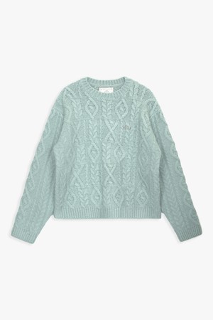 SNUGGY CABLE WOOL SWEATER_MINT