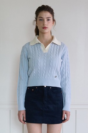 SAINT COLLAR KNIT_SKY BLUE