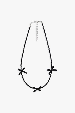 RIBBON CHOKER NECKLACE_BLACK