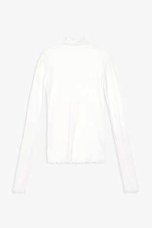 SHEER TURTLENECK TOP_IVORY