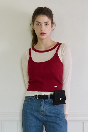 COZY BUSTIER TOP SET_RED