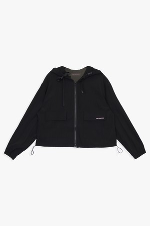 TWO-WAY STRING WIND BREAKER_BLACK