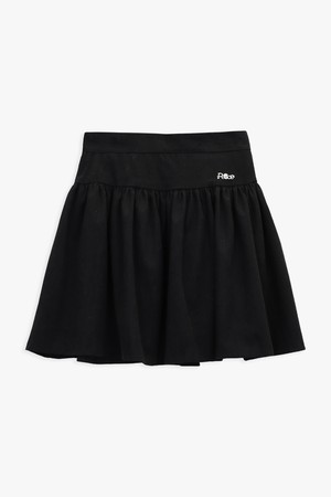 CORDUROY FLARED SKIRT_BLACK