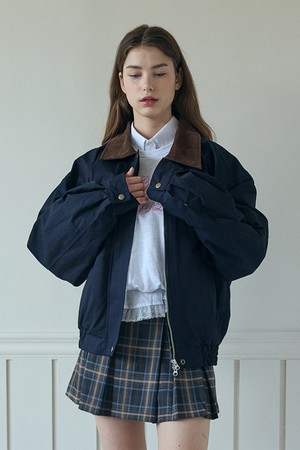 FARMY COTTON BOMBER JACKET_NAVY