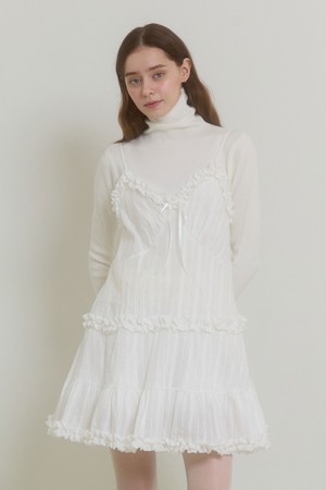 FAIRY FRILL SLIP DRESS_WHITE