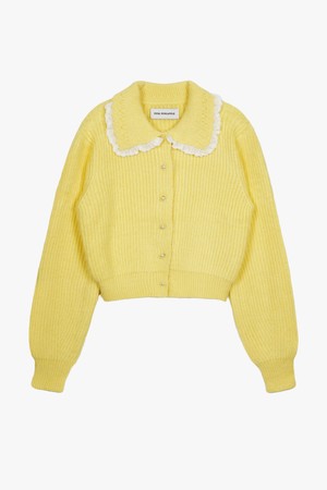 DREAMY FEATHER CARDIGAN_YELLOW