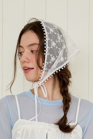 PETAL LACE KERCHIEF_WHITE