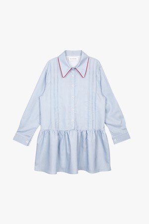 PINE LINE SHIRT DRESS_SKY BLUE