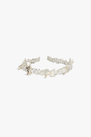 WRINKLE RIBBON HAIRBAND_IVORY