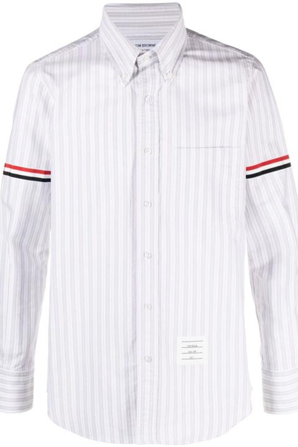 THOM BROWNE - 긴팔셔츠 - 24SS 톰브라운 긴팔 셔츠 MWL301OF0525 035 MED GREY