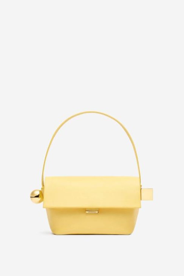 JACQUEMUS - 숄더백 - 24FW 자크뮈스 숄더백 24H243BA3833171100COTON100LAMBSKIN 210 GOLD PLATED CIRCLE AND SQUARE CHARMS