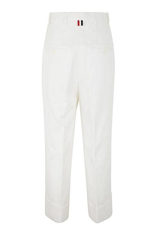 THOM BROWNE - 롱/미디팬츠 - 24FW 톰브라운 스트레이트 팬츠 FTC444UF0345114 White