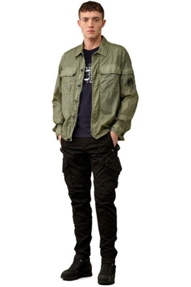 C.P COMPANY - 긴팔셔츠 - 24SS 씨피 컴퍼니 긴팔 셔츠 16CMSH113A110030G627 AGAVE GREEN DOM